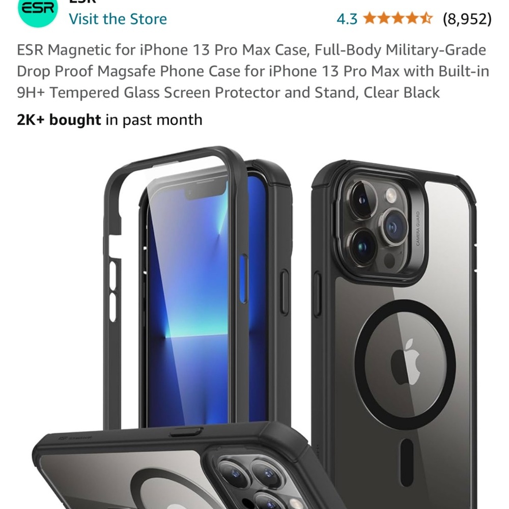 ESR Magnetic for iPhone 13 Pro Max Case-See Photo